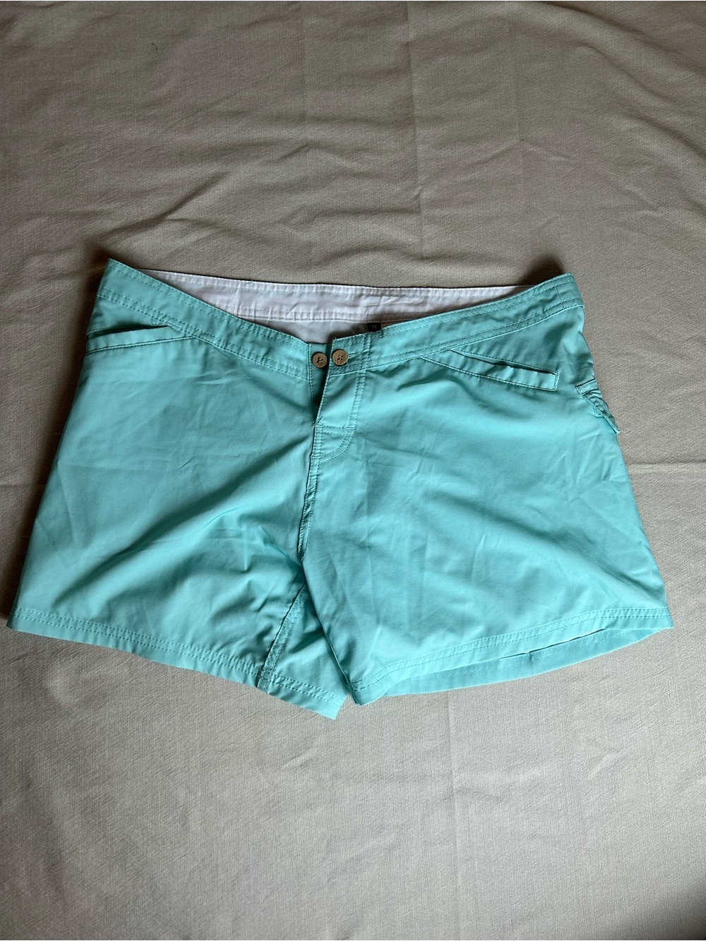 Women’s Aqua Casual Cotton-Blend Shorts